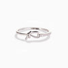 Women's S925 Sterling Silver Geometric Knotted Winding Electroplated Ring