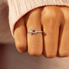 Women's S925 Sterling Silver Geometric Knotted Winding Electroplated Ring