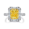 Women's S925 Sterling Silver Geometric Lavender Ice Flower Cut Ring With 8A Radon Cut Zircon And Electroplating