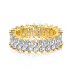 Women's S925 Sterling Silver Geometric Light Luxury Electroplated Ring