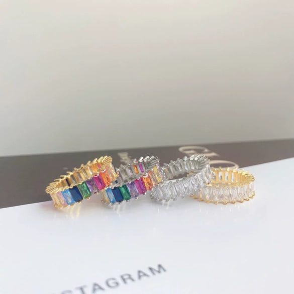 Women's S925 Sterling Silver Geometric Light Luxury Electroplated Ring
