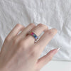 Women's S925 Sterling Silver Geometric Light Luxury Electroplated Ring
