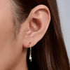 Women's S925 Sterling Silver Geometric Lightning Earrings Simple Electroplated Trendy Fashion Jewelry