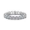 Women's S925 Sterling Silver Geometric Love Flower Zircon Ring Electroplated