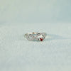 Women's S925 Sterling Silver Geometric Love Ring With Electroplating