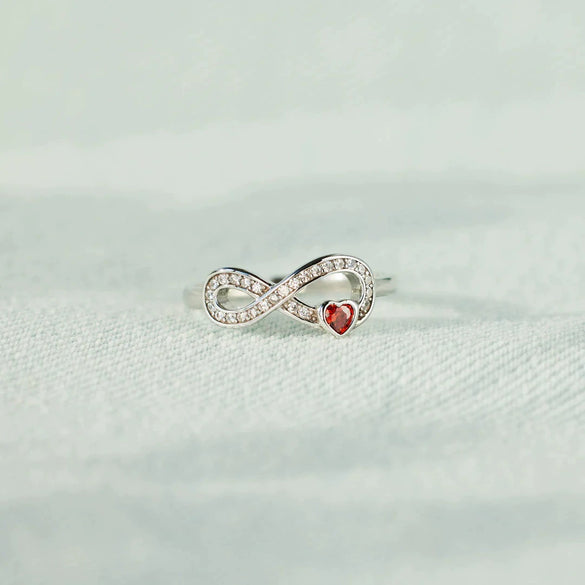 Women's S925 Sterling Silver Geometric Love Ring With Electroplating
