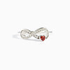 Women's S925 Sterling Silver Geometric Love Ring With Electroplating