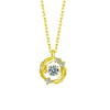 Women's S925 Sterling Silver Geometric Moissanite Pendant Cross Chain Necklace Set With Diamonds