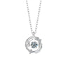 Women's S925 Sterling Silver Geometric Moissanite Pendant Cross Chain Necklace Set With Diamonds
