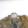 Women's S925 Sterling Silver Geometric Natural Freshwater Pearl Inlaid Ring