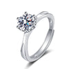 Women's S925 Sterling Silver Geometric Open Ring With Electroplated Finish Simple Fashion Adjustable Ring