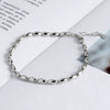 Women's S925 Sterling Silver Geometric Oval Beaded Bracelet With Electroplated Finish