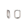 Women’s S925 Sterling Silver Geometric Oval Earrings With Electroplated Finish Simple Fashion Jewelry