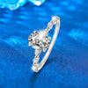 Women's S925 Sterling Silver Geometric Oval Ring Jewelry With Seiko Treatment