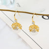 Women's S925 Sterling Silver Geometric Pearl Earrings Elegant Electroplated Fashion Jewelry