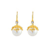 Women's S925 Sterling Silver Geometric Pearl Earrings Elegant Electroplated Fashion Jewelry