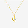 Women's S925 Sterling Silver Geometric Pendant Necklace With Electroplating Regular Chain