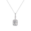 Women's S925 Sterling Silver Geometric Perfume Bottle Pendant Necklace With Full Diamond Inlay Electroplated Little Fresh Light Luxury Jewelry Gift