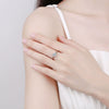 Women's S925 Sterling Silver Geometric Petal Open Ring Simple Fashion Electroplated Adjustable Ring
