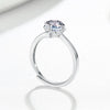 Women's S925 Sterling Silver Geometric Petal Open Ring Simple Fashion Electroplated Adjustable Ring