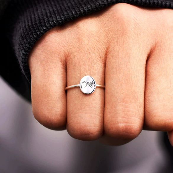 Women's S925 Sterling Silver Geometric Ring With Electroplating
