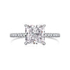 Women's S925 Sterling Silver Geometric Ring With Ice Flower Cut 8A Zircon And Electroplating Treatment