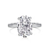 Women's S925 Sterling Silver Geometric Ring With Ice Flower Cut 8A Zircon And Electroplating Treatment