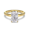 Women's S925 Sterling Silver Geometric Ring With Ice Flower Cut Zircon And Electroplating