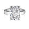 Women's S925 Sterling Silver Geometric Ring With Ice Flower Cut Zircon And Electroplating