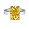 Women's S925 Sterling Silver Geometric Ring With Ice Flower Cut Zircon And Electroplating