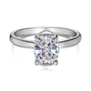 Women's S925 Sterling Silver Geometric Ring With Ice Flower Cut Zircon And Electroplating