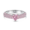 Women's S925 Sterling Silver Geometric Ring With Ice Flower Zirconium And High Carbon Diamond Electroplated Cute Style