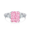 Women's S925 Sterling Silver Geometric Ring With Ice Flower Zirconium And High Carbon Diamond Electroplated Cute Style