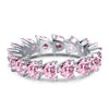 Women's S925 Sterling Silver Geometric Ring With Ice Flower Zirconium And High Carbon Diamond Electroplated Cute Style