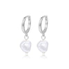 Women's S925 Sterling Silver Geometric Round Bead Earrings With Zirconia In Light Luxury Style