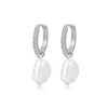 Women's S925 Sterling Silver Geometric Round Bead Earrings With Zirconia In Light Luxury Style