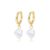 Women's S925 Sterling Silver Geometric Round Bead Earrings With Zirconia In Light Luxury Style