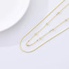Women's S925 Sterling Silver Geometric Round Cross Chain Minimalist Electroplated Necklace
