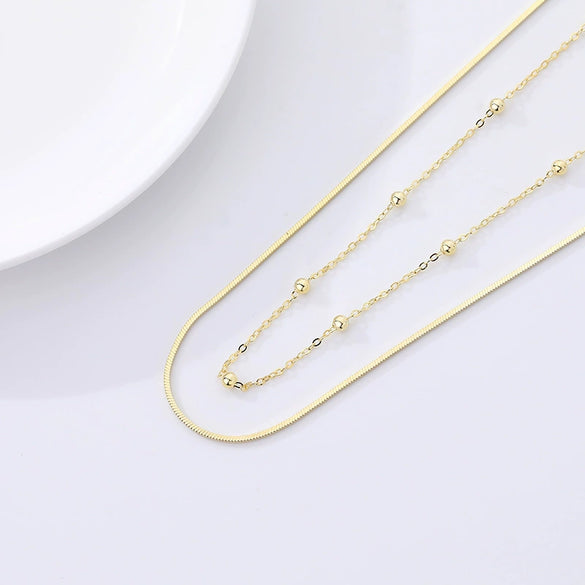Women's S925 Sterling Silver Geometric Round Cross Chain Minimalist Electroplated Necklace