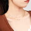 Women's S925 Sterling Silver Geometric Round Cross Chain Minimalist Electroplated Necklace