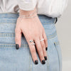 Women's S925 Sterling Silver Geometric Round Snake Chain Bracelet With Electroplated Simple Minimalist Design