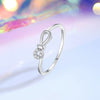 Women's S925 Sterling Silver Geometric Simple Fashion Allmatch Diamond Ring