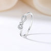 Women's S925 Sterling Silver Geometric Simple Fashion Allmatch Diamond Ring