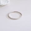 Women's S925 Sterling Silver Geometric Snake Bone Ring With Diamond Texture And Electroplated Finish