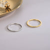 Women's S925 Sterling Silver Geometric Snake Bone Ring With Diamond Texture And Electroplated Finish