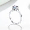 Women's S925 Sterling Silver Geometric Snowflake Ring With Moissanite Adjustable Electroplated Fine Jewelry