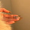 Women's S925 Sterling Silver Geometric Style Ring With Electroplating