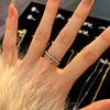 Women's S925 Sterling Silver Geometric Style Ring With Electroplating