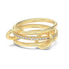 Women's S925 Sterling Silver Geometric Style Ring With Electroplating