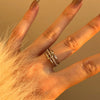Women's S925 Sterling Silver Geometric Style Ring With Electroplating